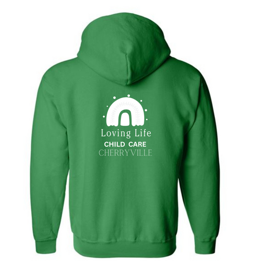 IRISH GREEN  ZIPPER HOODIE