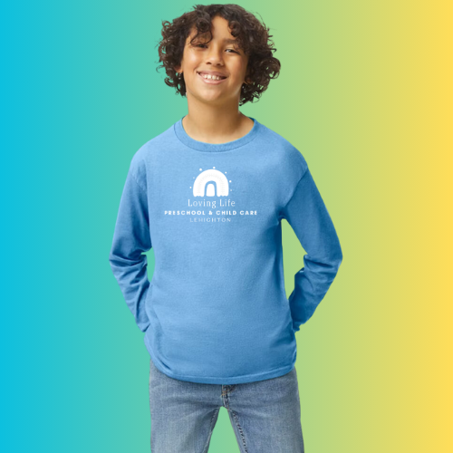 CAROLINE BLUE LOVING LIFE LEHIGHTON YOUTH UNISEX LONG-SLEEVE