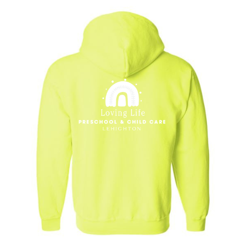 NEON GREEN  ZIPPER HOODIE