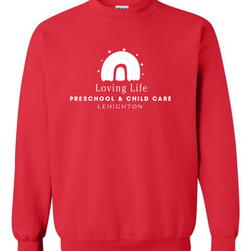 RED CREW NECK SWEATSHIRT